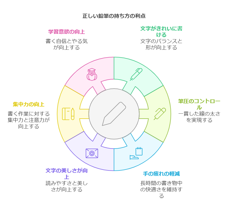 1. えんぴつの持ち方が書き方に与える影響 visual selection 1